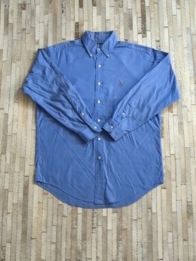 Ralph Lauren Men's 15-32 M Yarmouth 100% Cotton Long Sleeve Button Down Shirt
